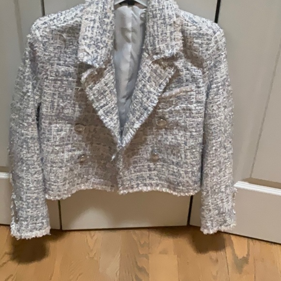 AQUA Cropped,double breasted jacket Blue,gray,bone - Picture 3 of 3